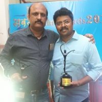 Uday Bhagat and Ranjan Sinha Honoured With Best PRO Award at Sabrang Bhojpuri Film Awards 2017