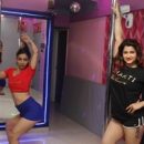 Actress Heena Panchal learning Pole Dance under the guidance of Smilie Suri