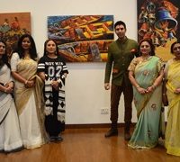 Sandip Soparrkar, Sharbani Mukherjee and Manju Lodha inaugurates India on Canvas An Exhibition of Paintings