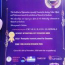 Dr Neal Ratan Agarwala – International Best Researcher Award  Winner For Treatment Protocol for Coronavirus