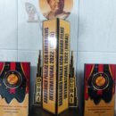 Director Rakesh Sawant received Dada Saheb Phalke Icon Award Films International in Dubai for the film  MUDDA 370 J&K  Rakhi Sawant accepted the trophy