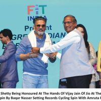 153 Cyclists. One Nation. Suniel Shetty & Amruta Fadnavis Power Baqar Nasser’s Historic Record Spin
