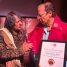 Legendary Tabla Maestro Ustad Tari Khansahb And Sahana Gero MBE Artistic Director Of World Heart Beat Music Academy, London Presented The Award To Ustad Sarvar Sabri