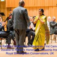 Dr Radhika Balakrishnan Becomes First Carnatic Vocalist to Receive Honorary Fellowship from Royal Birmingham Conservatoire, UK